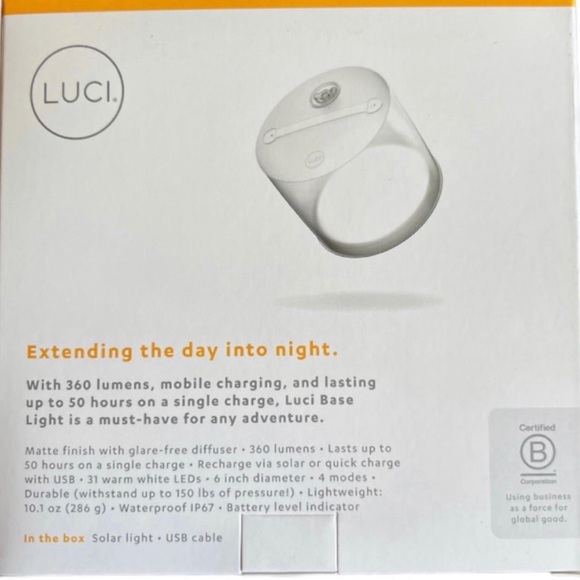 MPOWERD Luci Base: All-in-One Solar Inflatable Light + Phone Charger - Picture 3 of 13